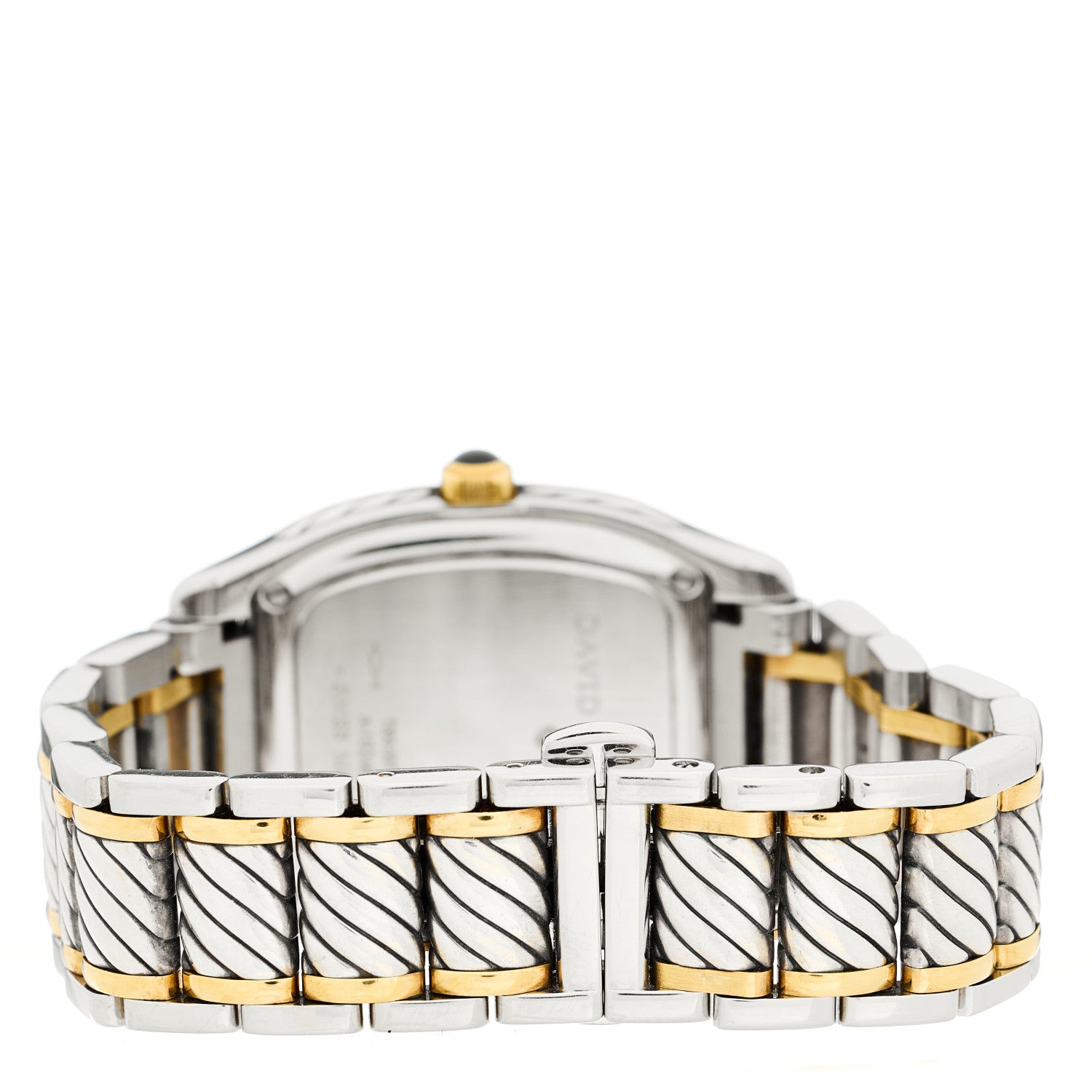 David Yurman Stainless Steel 18K Yellow Gold Diamond Bezel Mother of Pearl 32mm Thoroughbred Quartz Watch 3 of 4