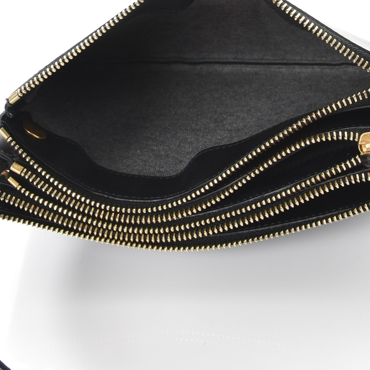 Lambskin Small Trio Crossbody Bag Black