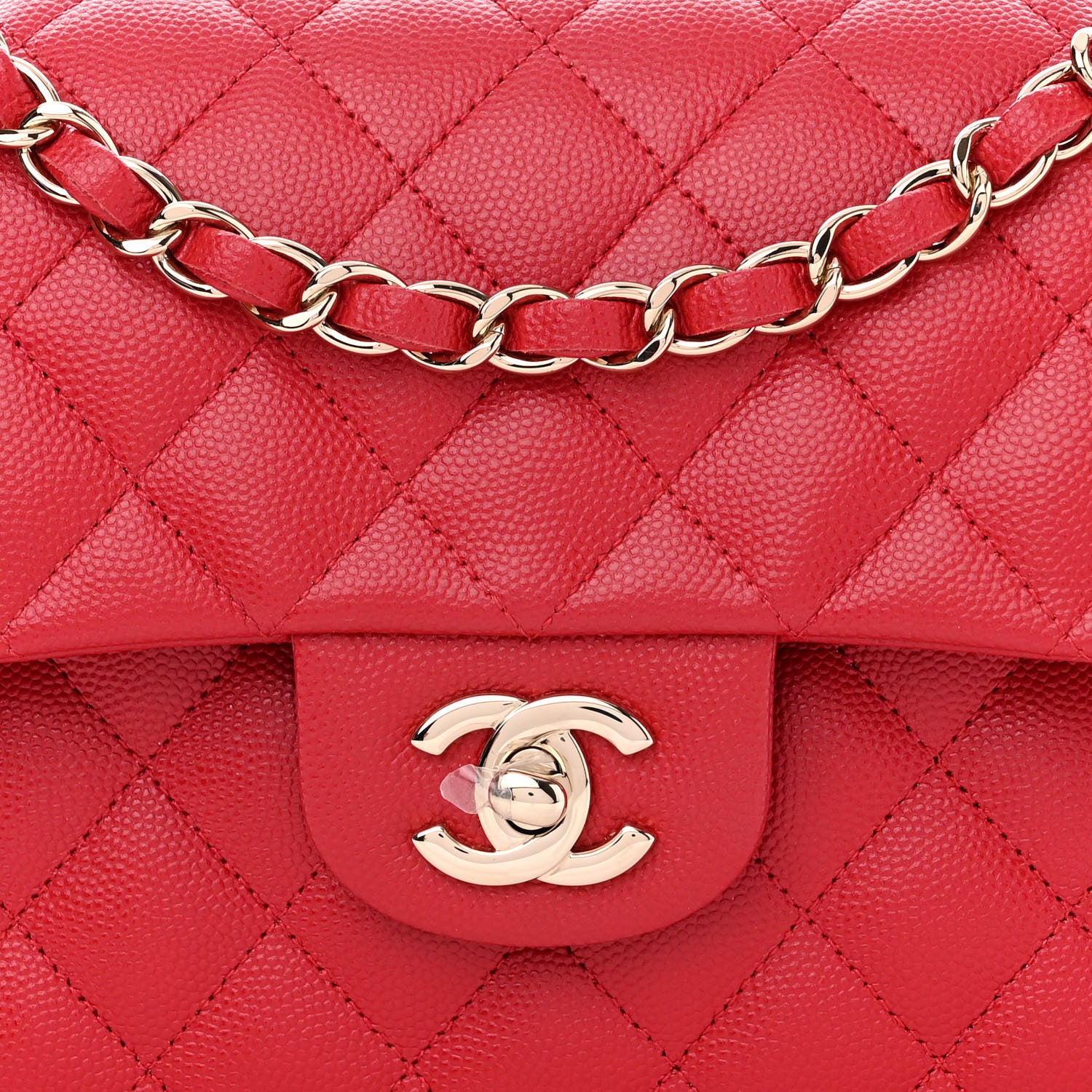 Chanel Caviar Quilted Small Double Flap Red 8 of 11