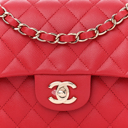 Chanel Caviar Quilted Small Double Flap Red 8 of 11