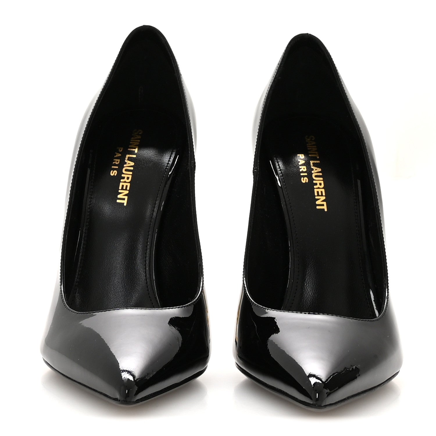 Saint Laurent Patent Opyum 110 Pumps 38 Black Gold 3 of 9