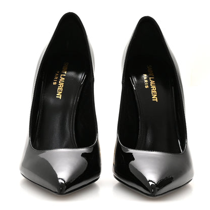 Saint Laurent Patent Opyum 110 Pumps 38 Black Gold 3 of 9