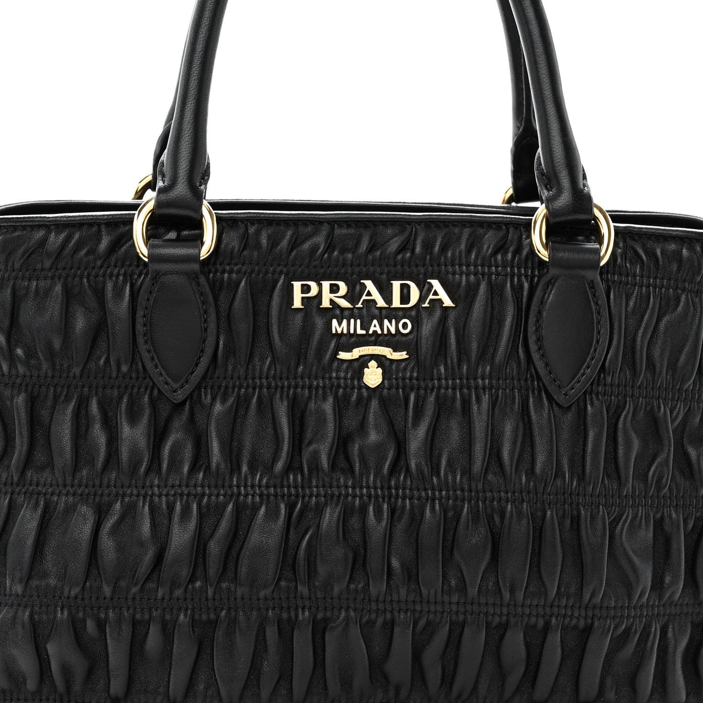 Nappa Gaufre Tote Black