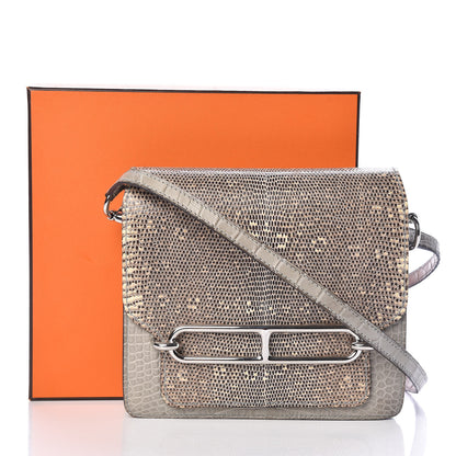 Hermes Matte Alligator Lizard Mini Sac Roulis Ombre Gris Perle 11 of 11
