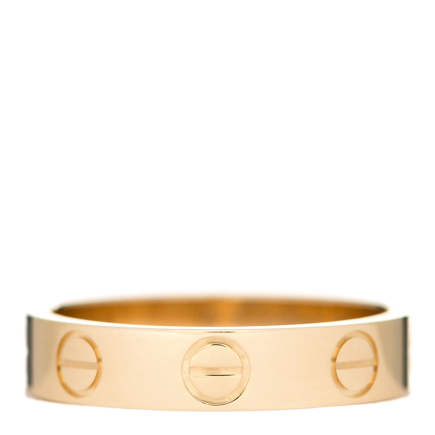 18K Yellow Gold 3.5mm LOVE Wedding Band Ring 46 3.75