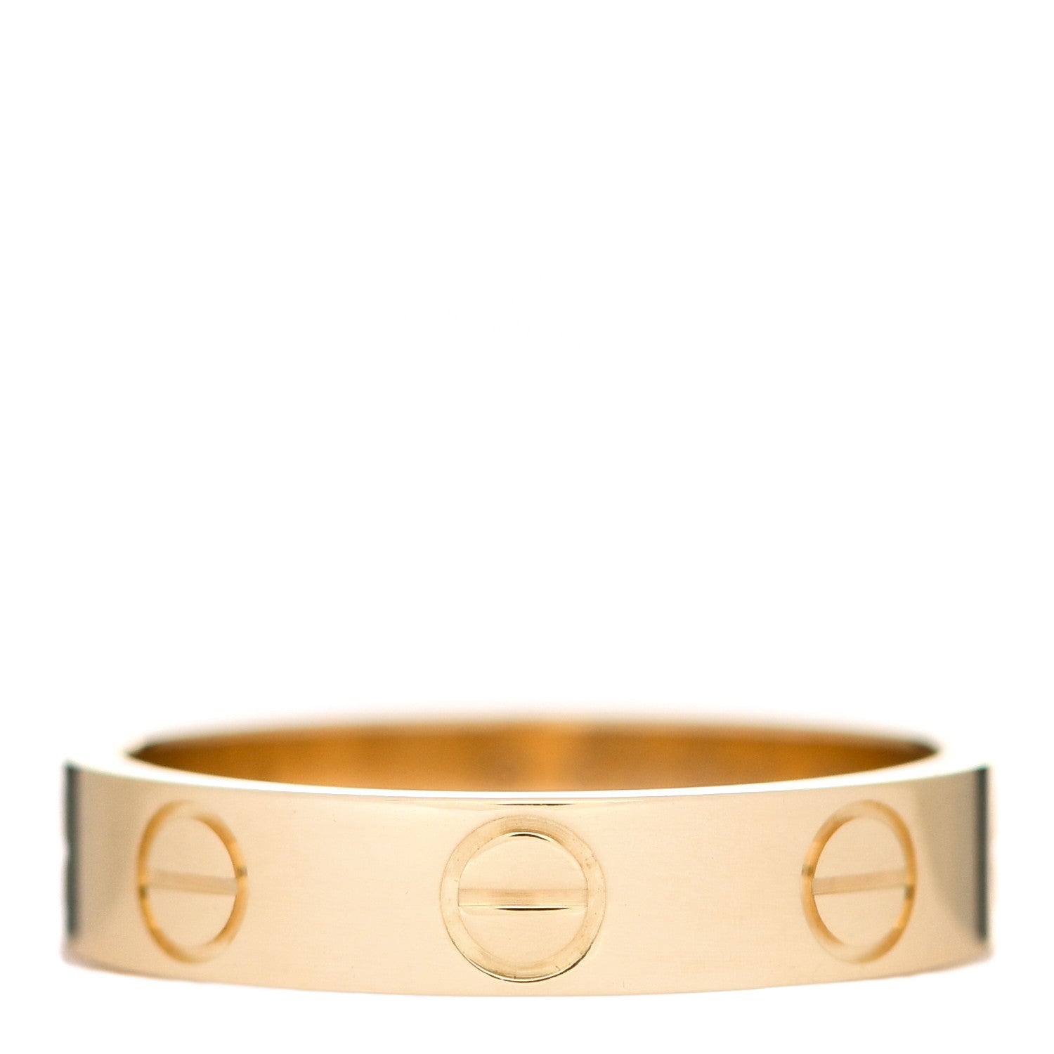 Cartier 18K Yellow Gold 3.5mm LOVE Wedding Band Ring 46 3.75 1 of 5