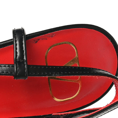 Valentino Garavani Calfskin Vlogo Slingback 40mm Pumps 37 Black 9 of 9
