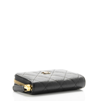 Chanel Caviar Quilted Zip Coin Purse Black 4 of 7