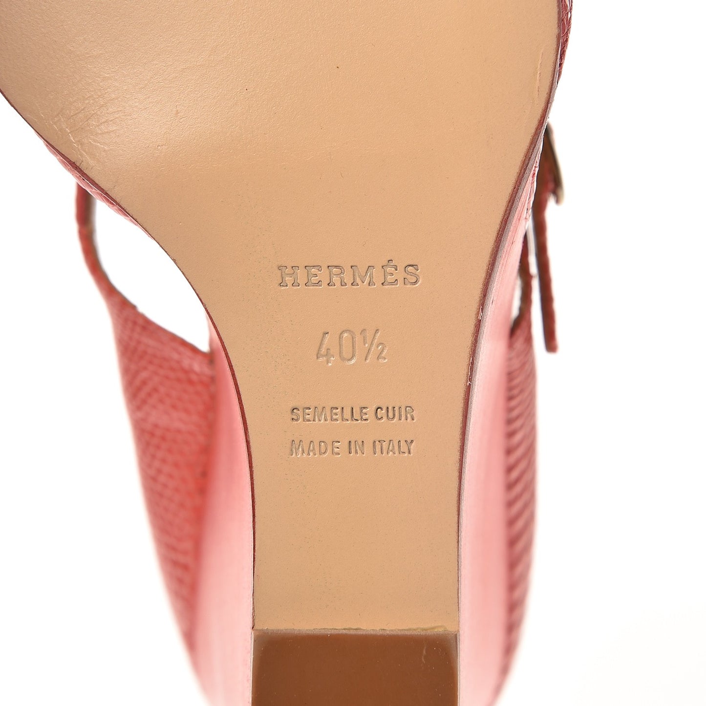 Lizard Dual Strap Wedge Sandals 40.5 Bougainvillea