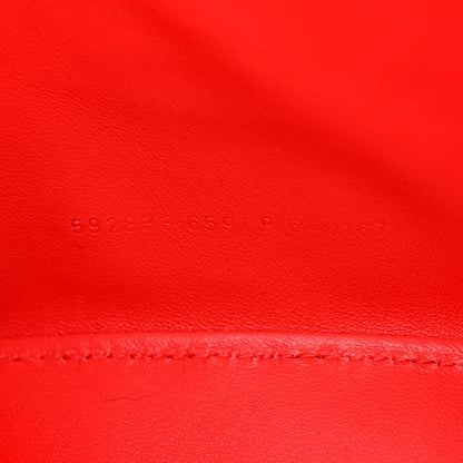 Balenciaga X ADIDAS Shiny Box Calfskin Hourglass Top Handle Bag XS Bright Red 7 of 10