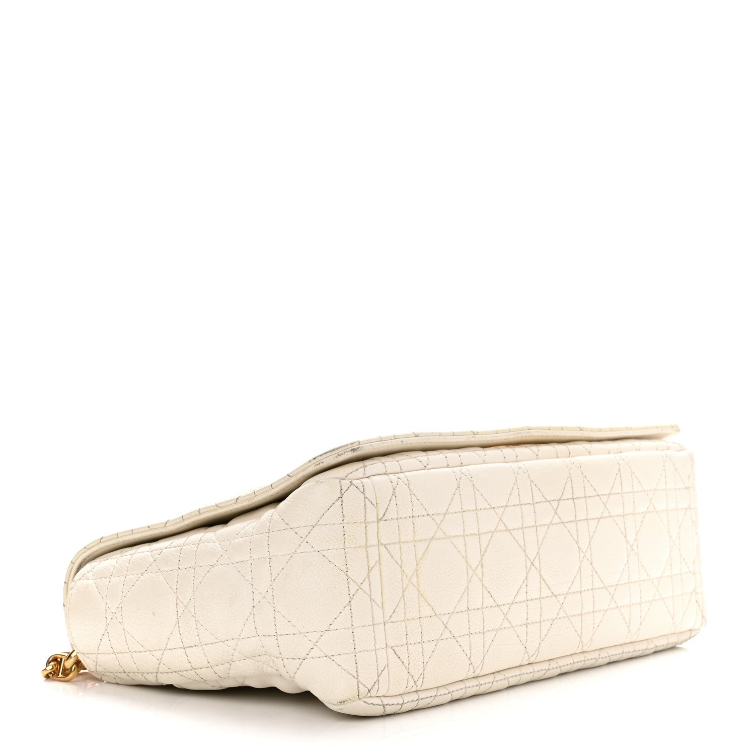 Christian Dior Grained Calfskin Cannage Large Caro Bag Latte 4 of 12