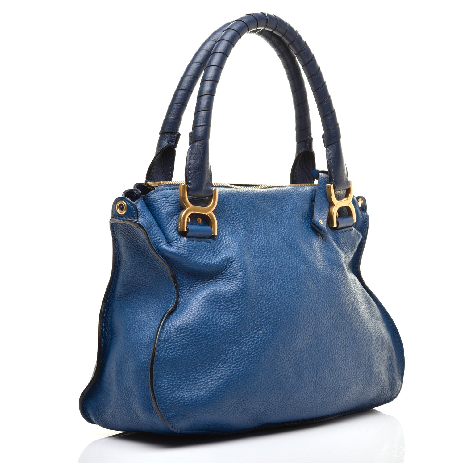 Chloe Calfskin Medium Marcie Satchel Factory Blue 3 of 8