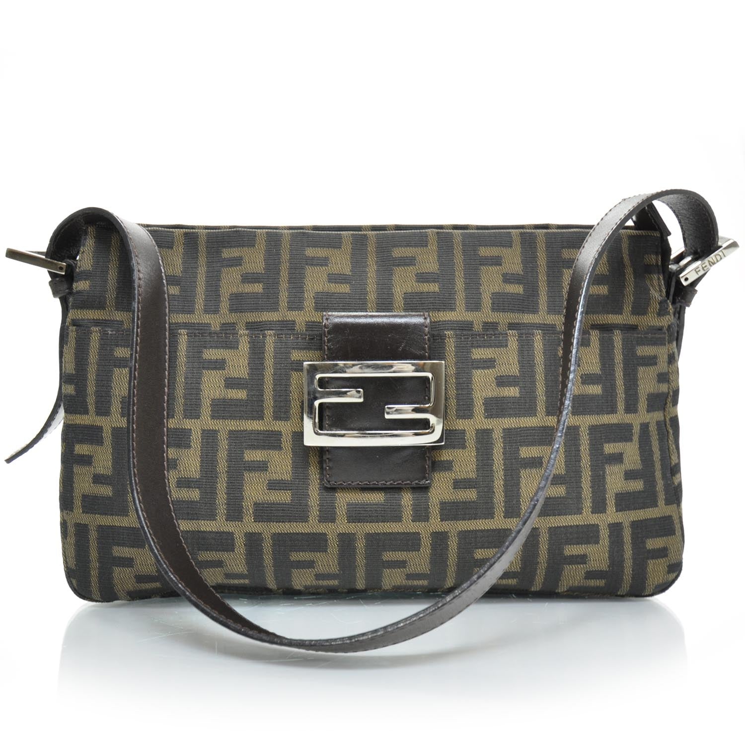 Fendi Zucca Small Shoulder Bag Tobacco 1 of 9