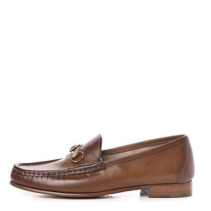 Gucci Calfskin Womens 1953 Horsebit Loafers 34 Brown 1 of 9