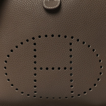 Hermes Taurillon Clemence Evelyne III PM Etoupe 8 of 10