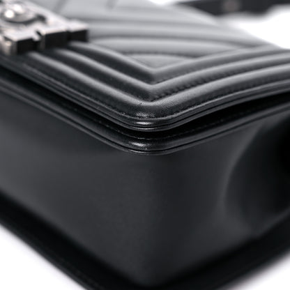 Chanel Calfskin Chevron Quilted Small Boy Flap Black 8 of 12