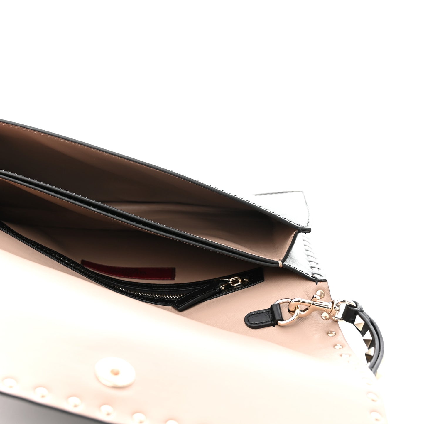 Nappa Rockstud Wristlet Clutch Black