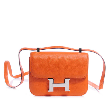 Hermes Epsom 14cm Micro Constance Orange 1 of 9