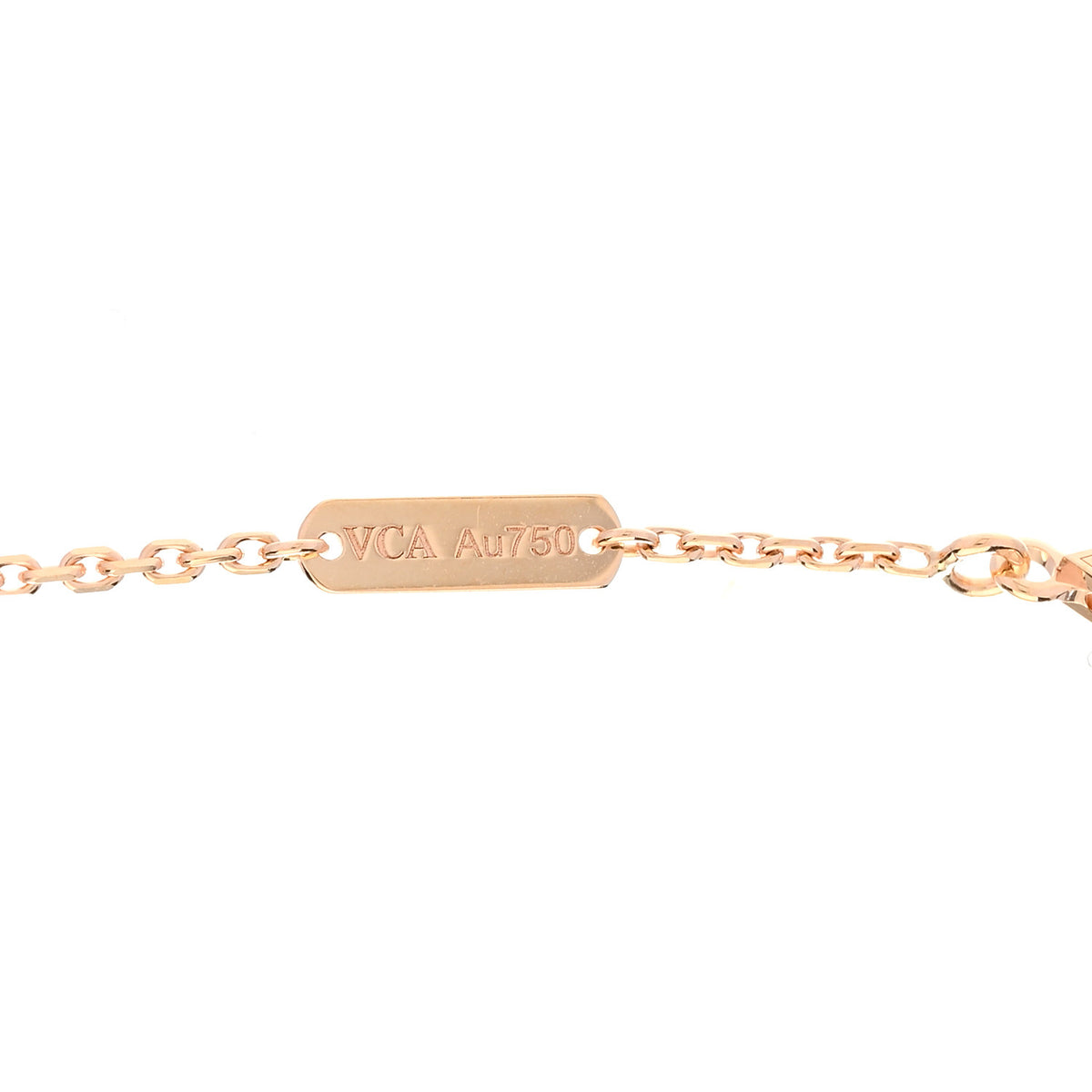 Van Cleef & Arpels 18K Rose Gold Gray Mother of Pearl Vintage Alhambra Pendant Necklace 5 of 6