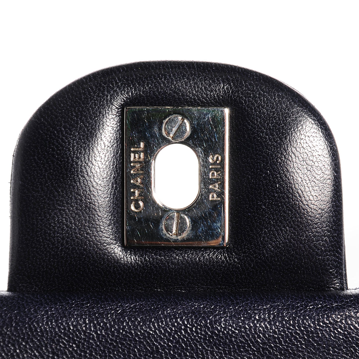 Lambskin Medium Double Flap Navy