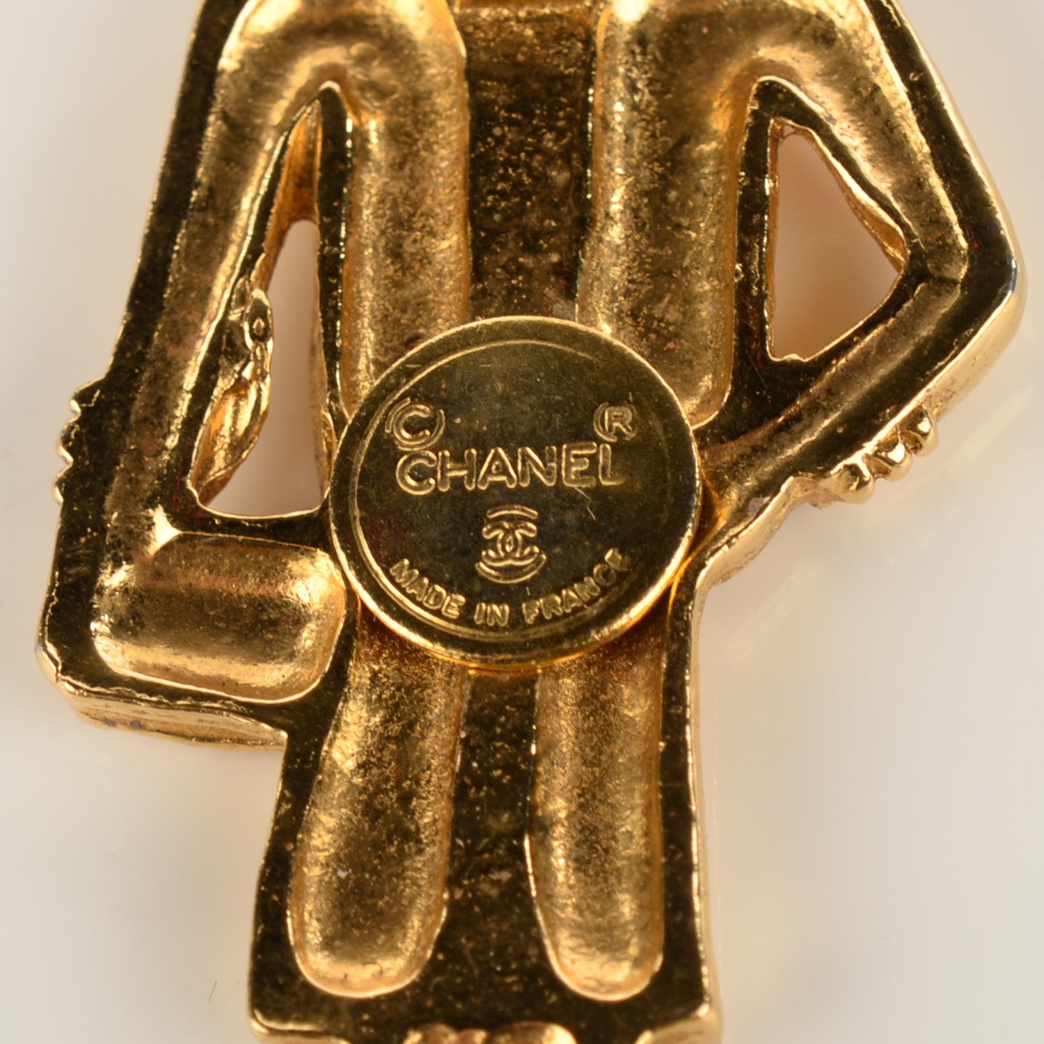 Chanel Coco Figurine Pin Brooch Gold 5 of 6
