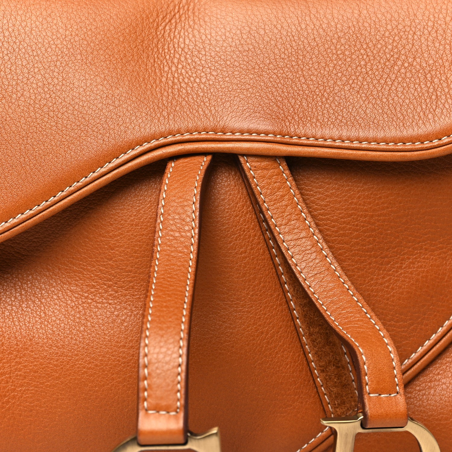 Christian Dior Calfskin Double Saddle Bag Brown 8 of 11