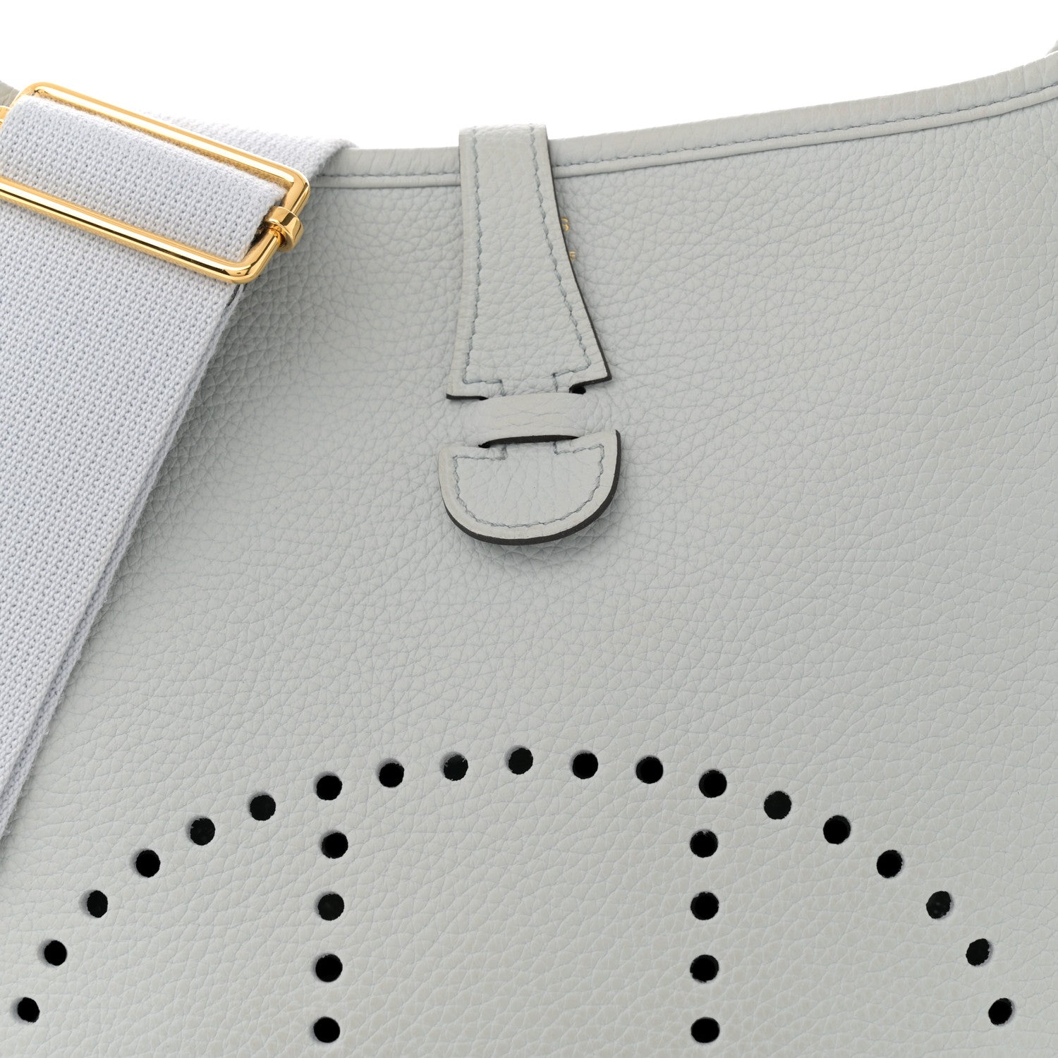 Hermes Taurillon Clemence Evelyne III PM Bleu Pale 8 of 13