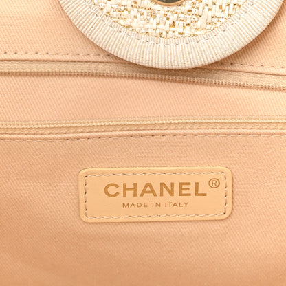Chanel Canvas Medium Deauville Tote Light Beige 6 of 10