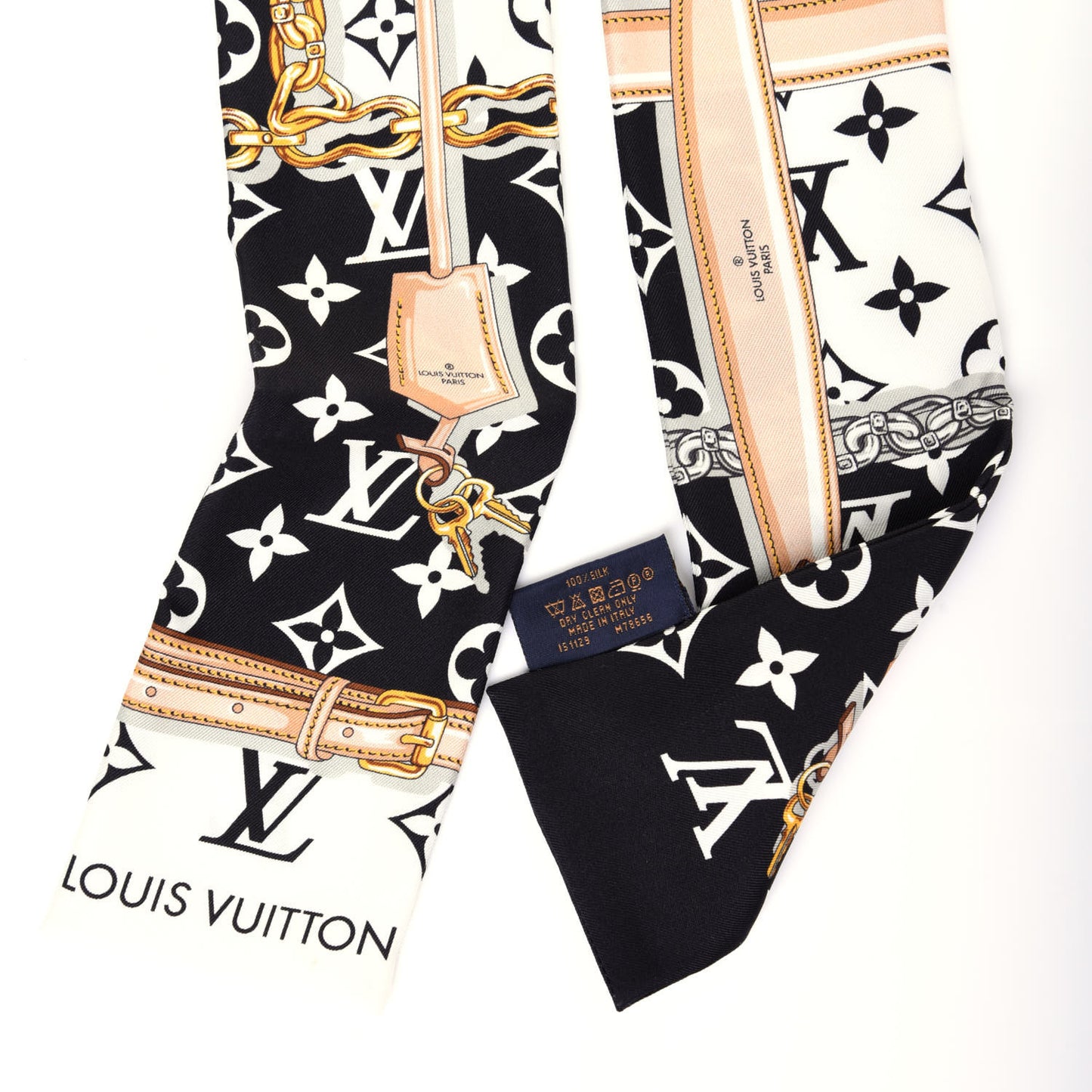 Silk Monogram Confidential Bandeau Black