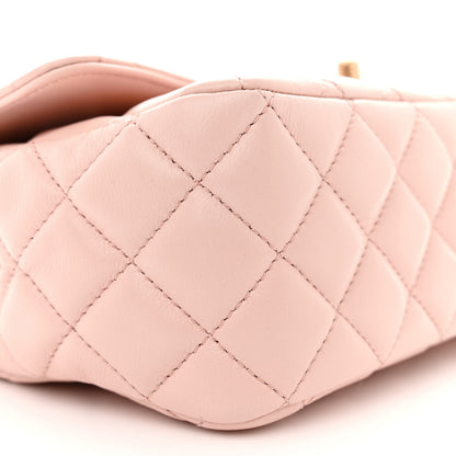 Chanel Lambskin Quilted Mini Top Handle Flap Pink 9 of 11