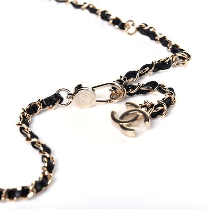 Chanel Lambskin Camellia Embossed Chain Belt Bag Black 13 of 14