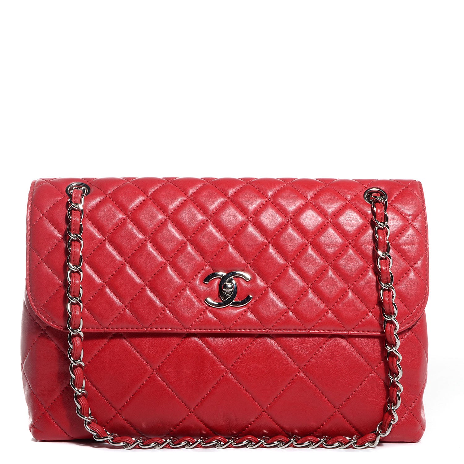 Chanel Calfskin Quilted In the Business Flap Red 1 of 9