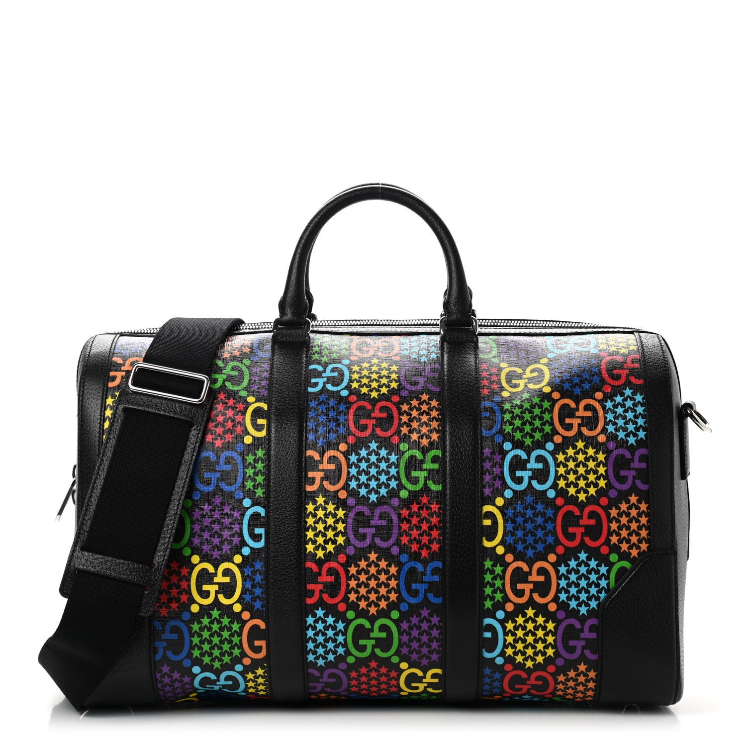 Gucci GG Supreme Monogram Psychedelic Duffle Bag Black Multicolor 1 of 9
