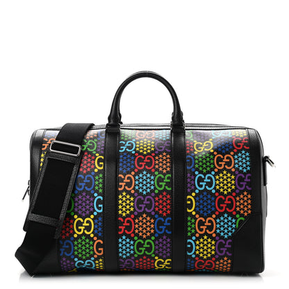 Gucci GG Supreme Monogram Psychedelic Duffle Bag Black Multicolor 1 of 9