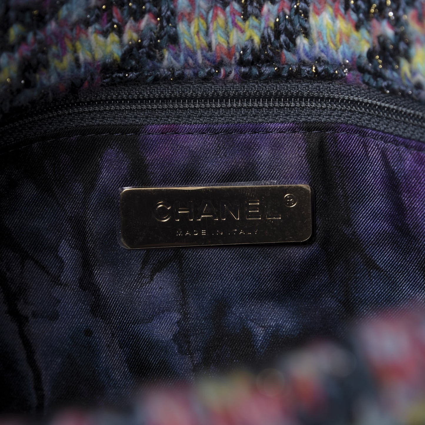 Tweed Quilted Medium Chanel 19 Flap Dark Multicolor