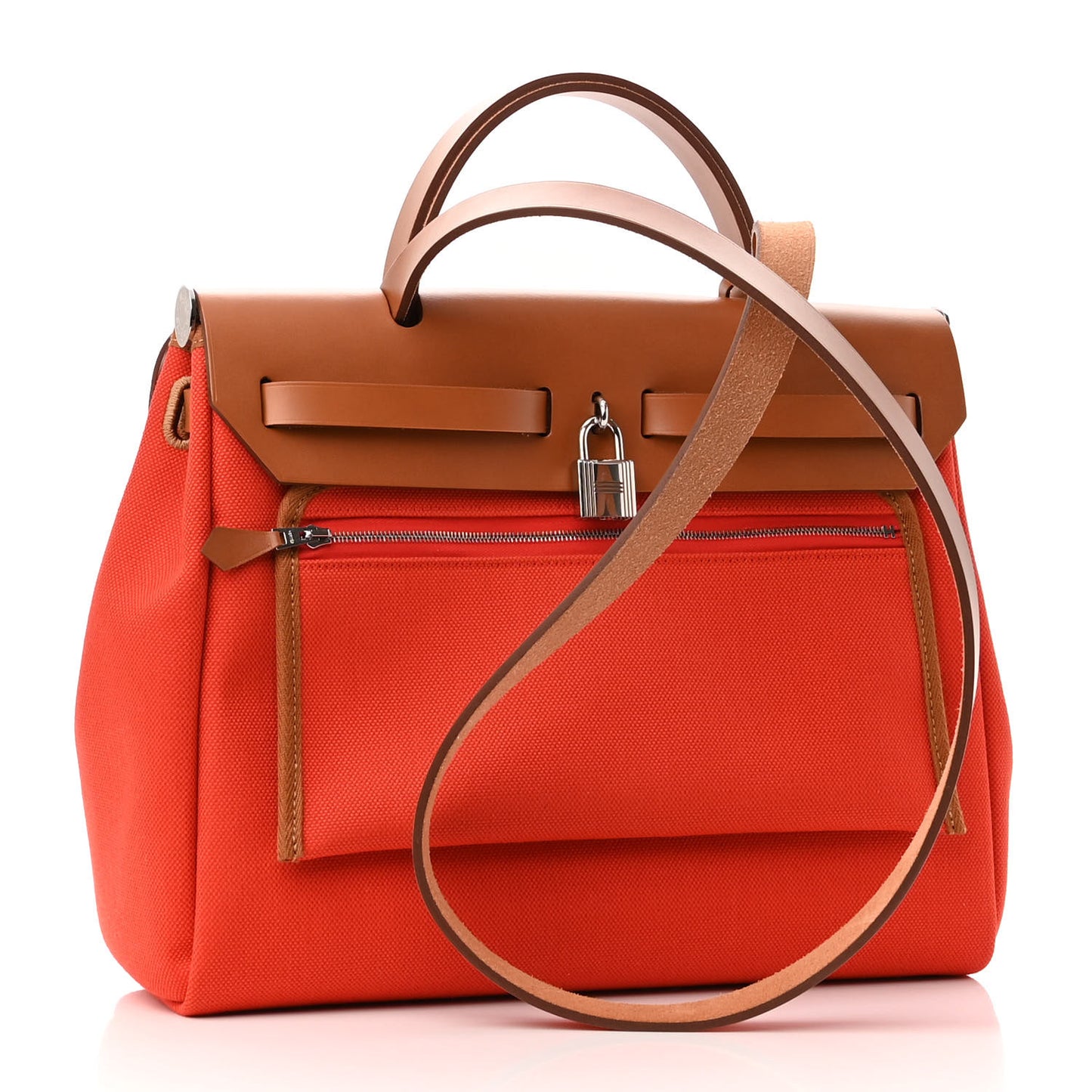 Vache Hunter Toile Herbag Zip 31 PM Capucine Fauve