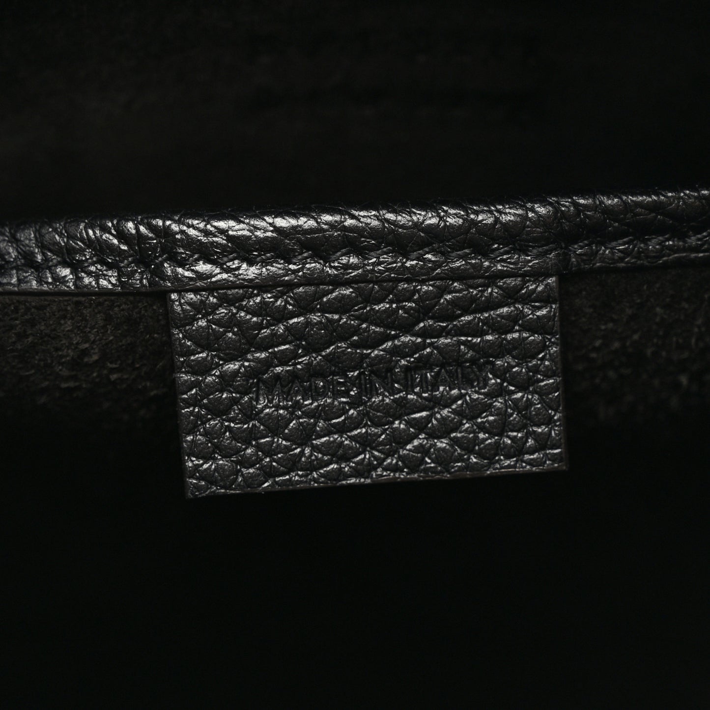 Drummed Calfskin Nano Luggage Black