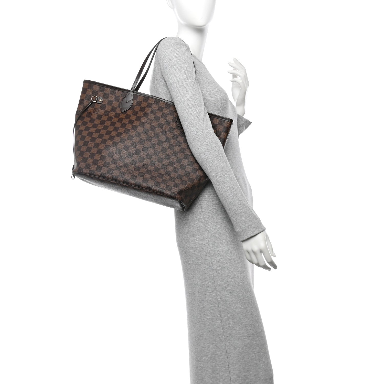 Louis Vuitton Damier Ebene Neo Neverfull MM Rose Ballerine 2 of 13