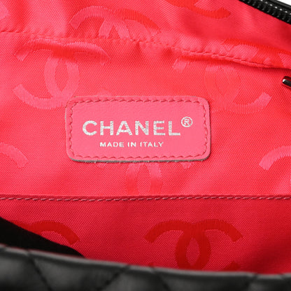 Chanel Calfskin Quilted Large Cambon Multipocket Reporter Black White 6 of 10