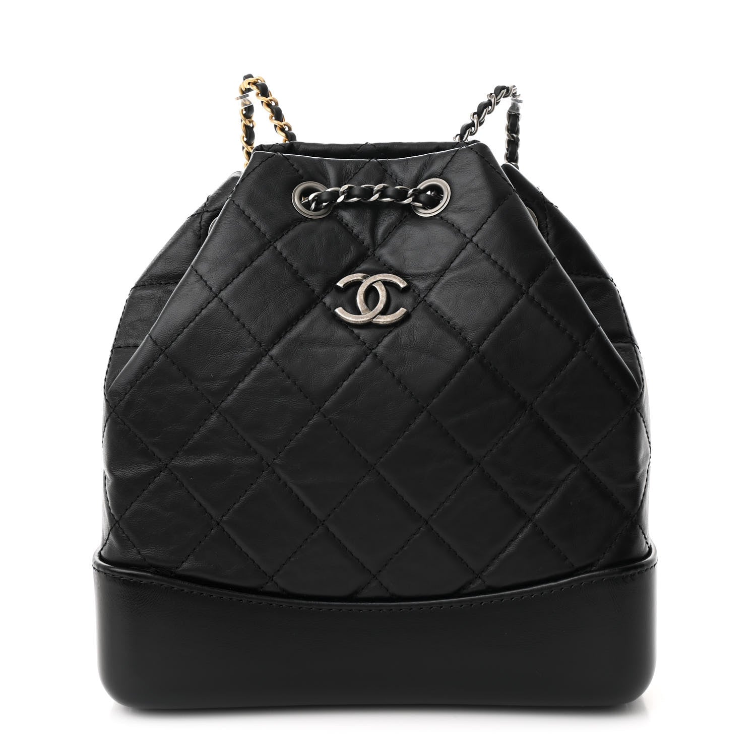 Chanel Aged Calfskin Quilted Small Gabrielle Backpack Black 1 of 11