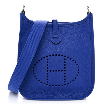Hermes Taurillon Clemence Evelyne TPM Bleu Electrique 1 of 11