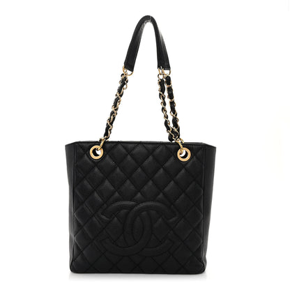 Chanel Caviar Quilted Petit Shopping Tote PST Black 1 of 11