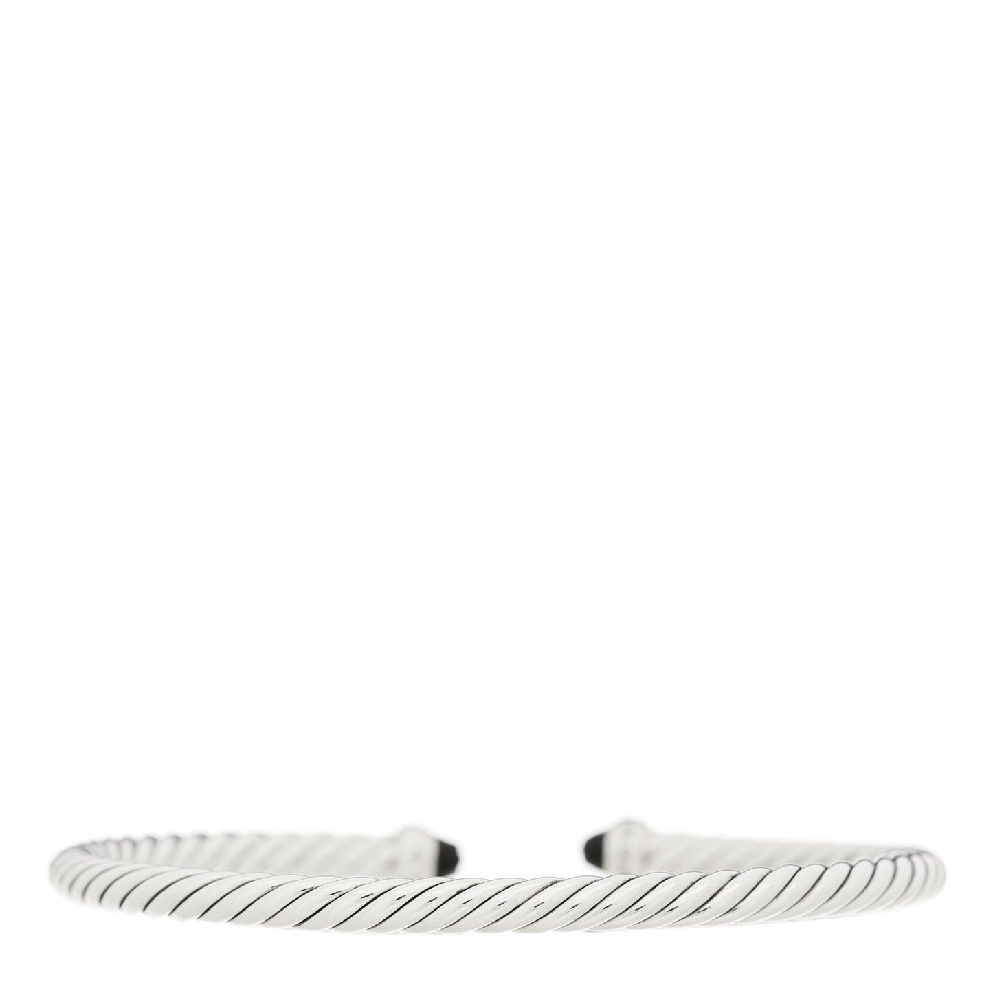 Sterling Silver Diamond Black Onyx 4mm Cable Classics Bracelet