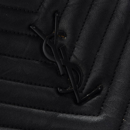 Saint Laurent Matelasse Chevron Round Vinyle Camera Bag Black 10 of 10