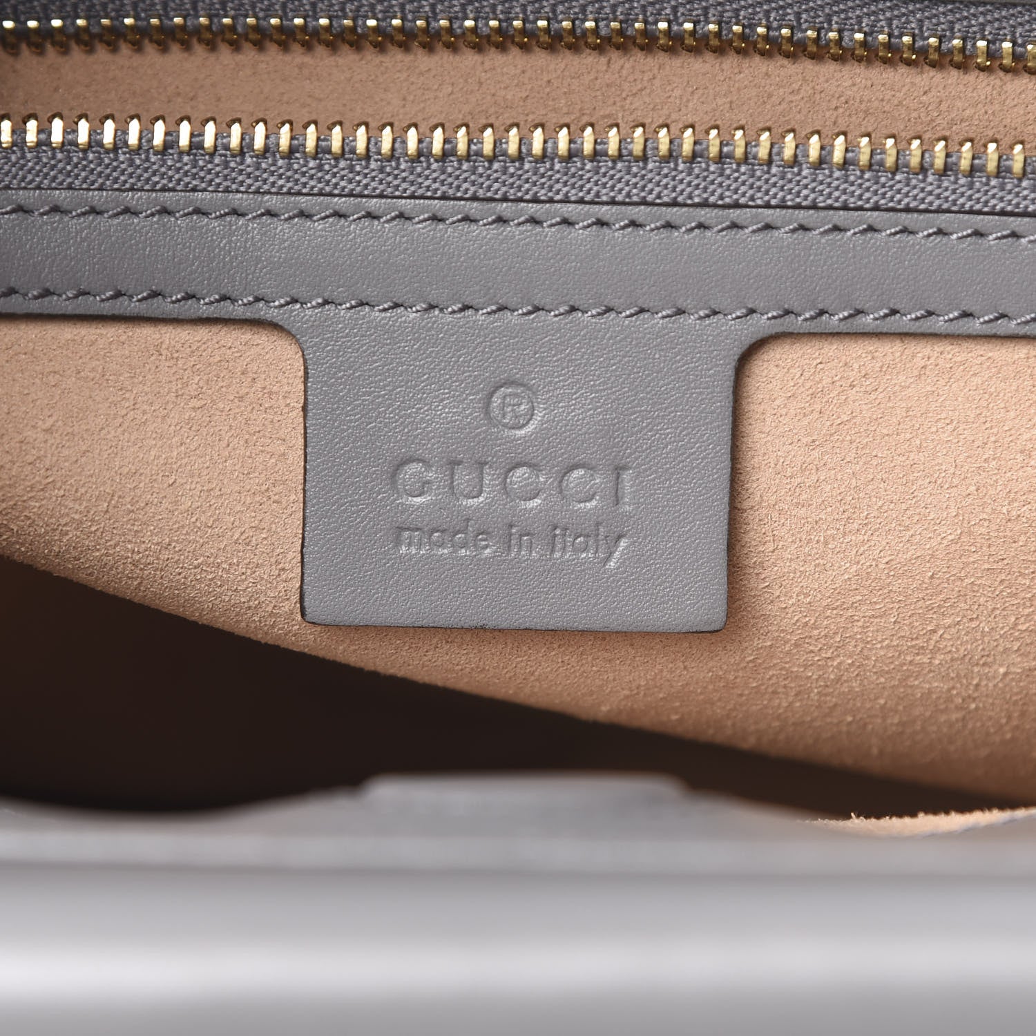 Gucci Nappa Bamboo Web Medium Nymphaea Top Handle Bag Deep Grey Mystic White 7 of 15