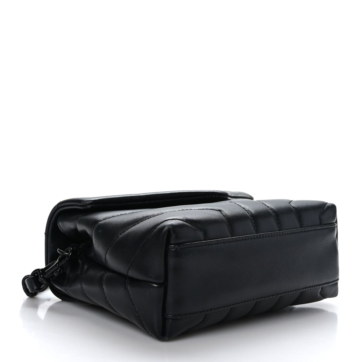 Calfskin Y Quilted Monogram Toy Loulou Crossbody Bag Black