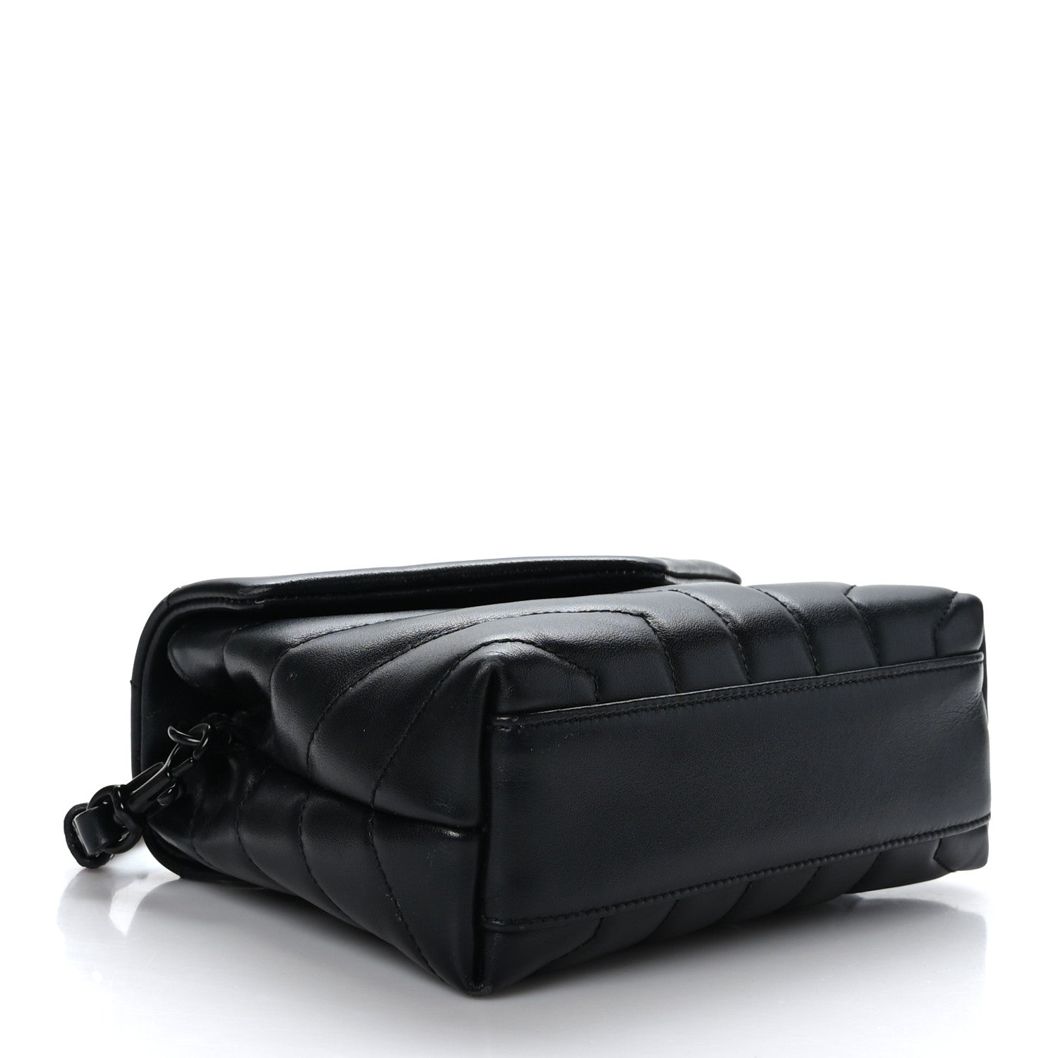 Saint Laurent Calfskin Y Quilted Monogram Toy Loulou Crossbody Bag Black 4 of 9