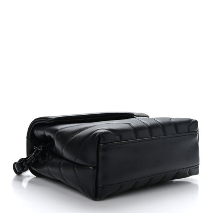 Saint Laurent Calfskin Y Quilted Monogram Toy Loulou Crossbody Bag Black 4 of 9