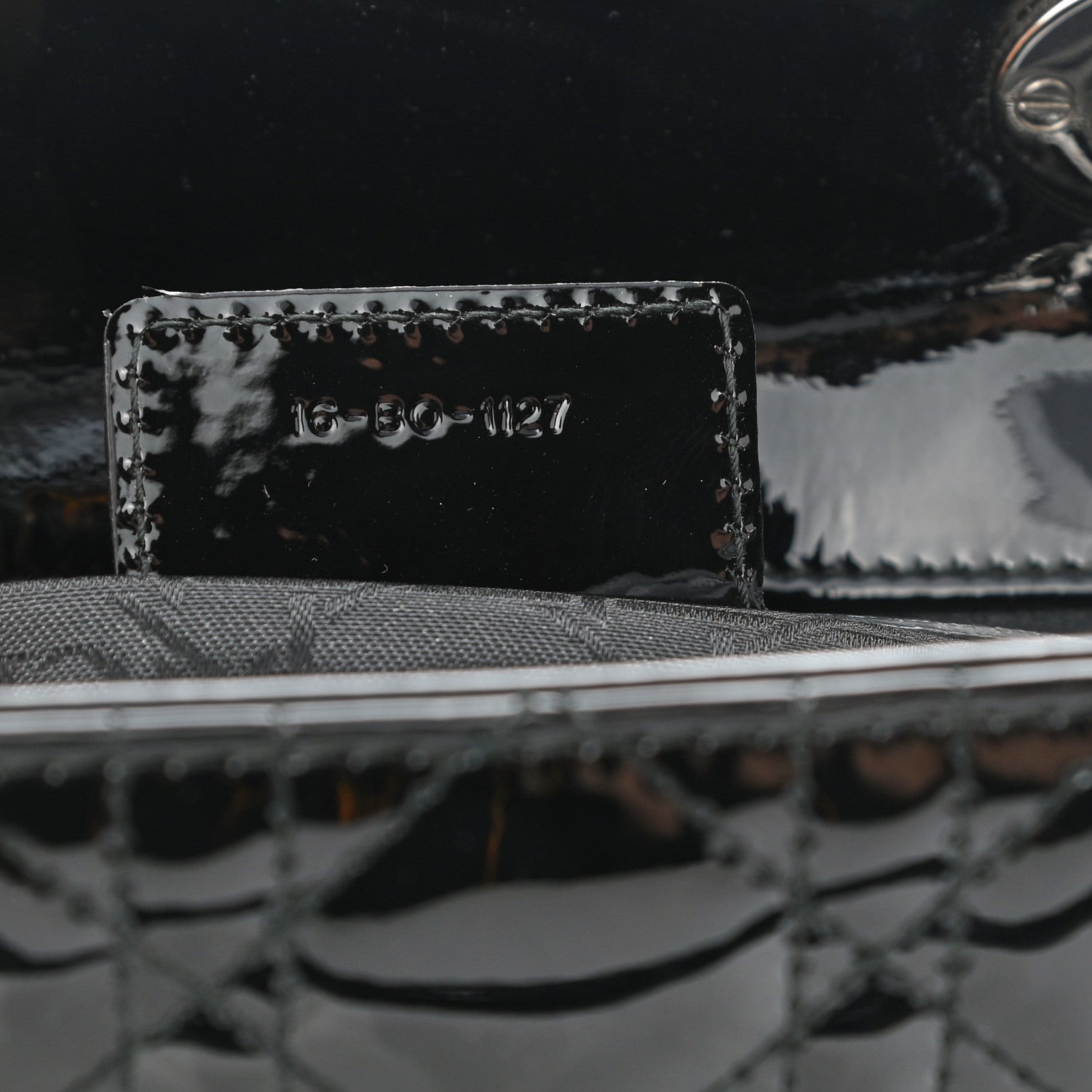 Christian Dior Patent Cannage Large Lady Dior Black 7 of 10