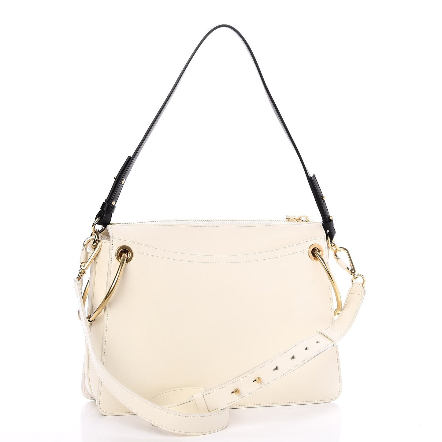 Calfskin Medium Roy Bag Natural White